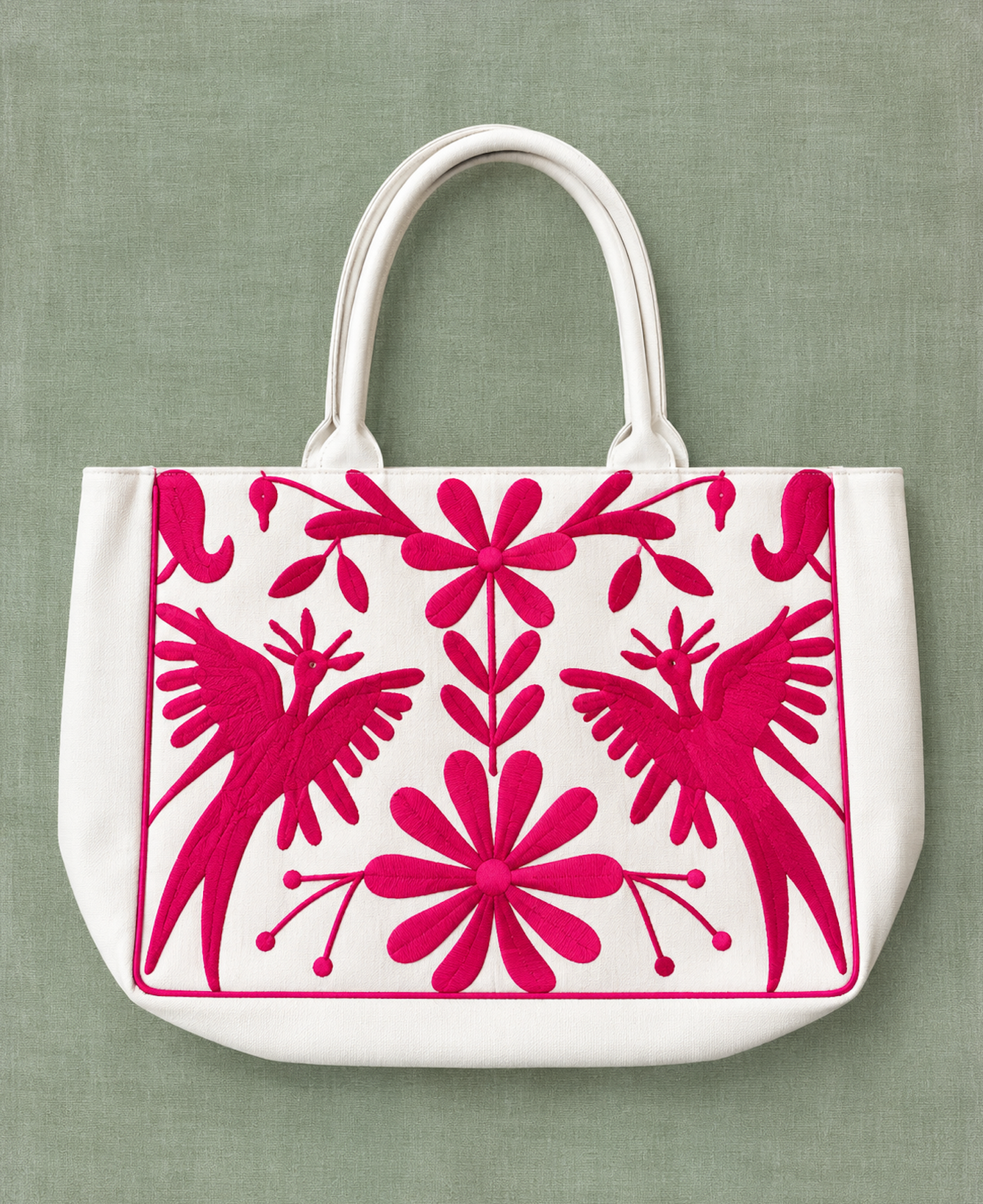 Entire pink Mahjong tote front