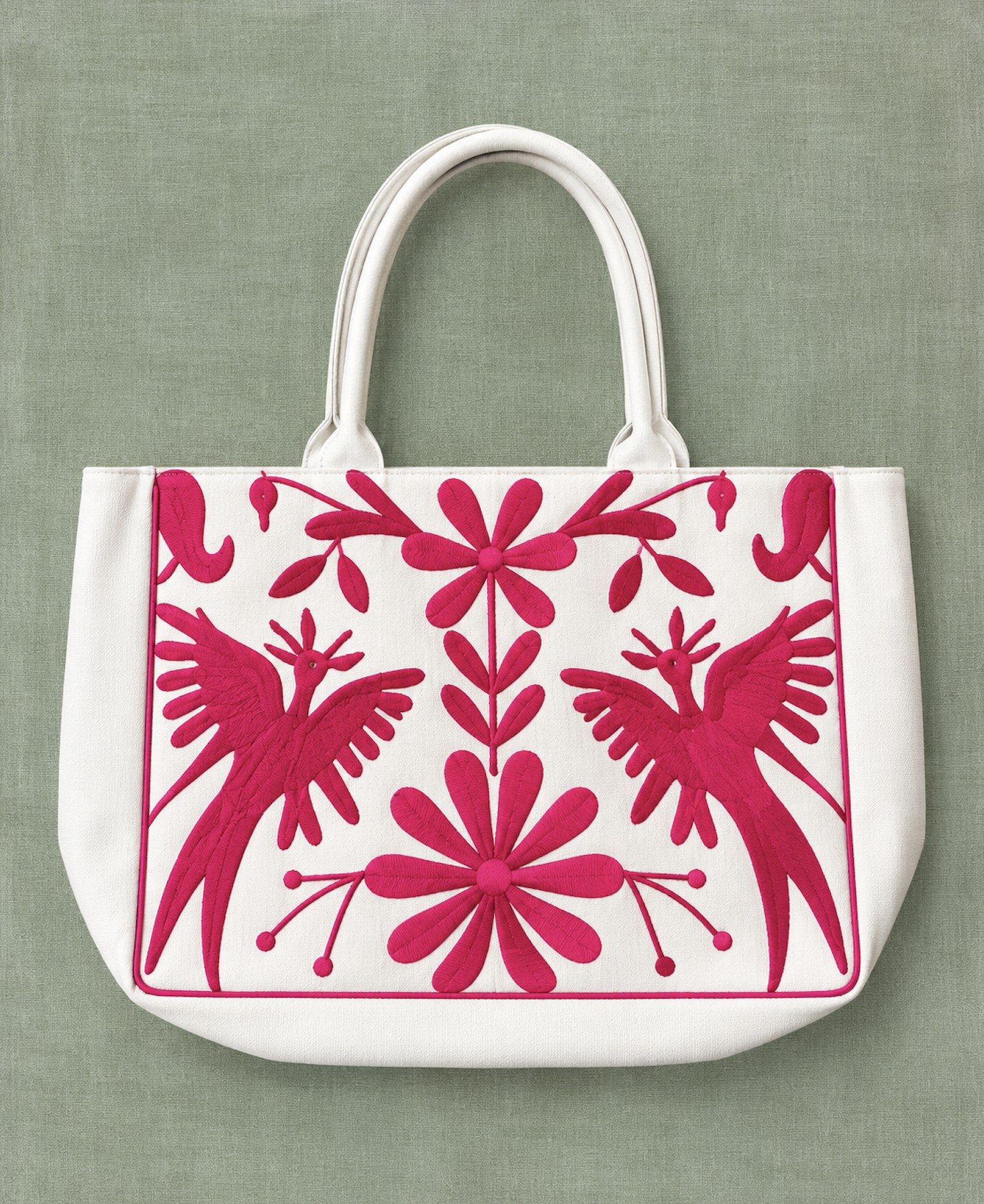 Pink Mahjong tote additional front view