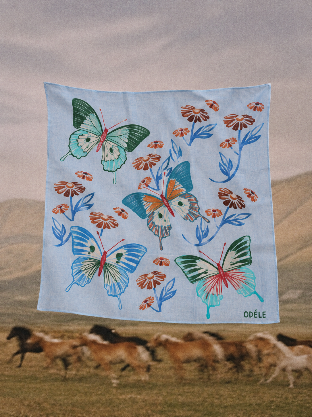 XL Bandana displayed open on white